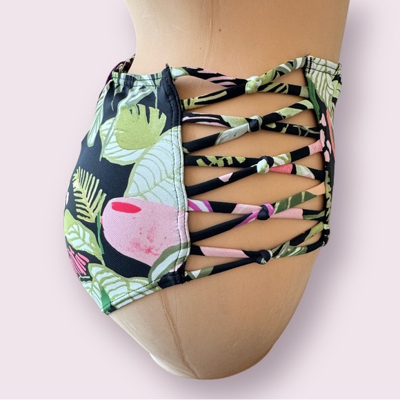 Lascana Strappy Swim High Waisted Bikini Bottom - Picture 3 of 8